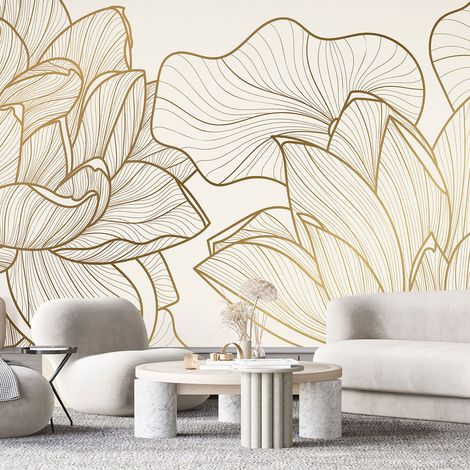 Papier peint panoramique - Fleurs - 130 cm x 55 cm (1/4)