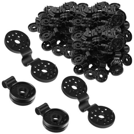 Clips pour toile d'ombrage, 50 pièces – Accessoire spécial avec œillet pour parasol, voile d'ombrage et serre. Fixation robuste, clip de tissu et filet- (1/4)