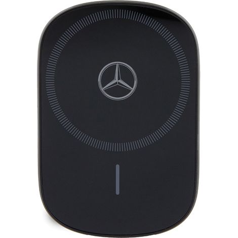 Support inductif MagSafe 15W pour calandre Mercedes – Fixation stable – Design noir et argent – Matériaux haut de gamme