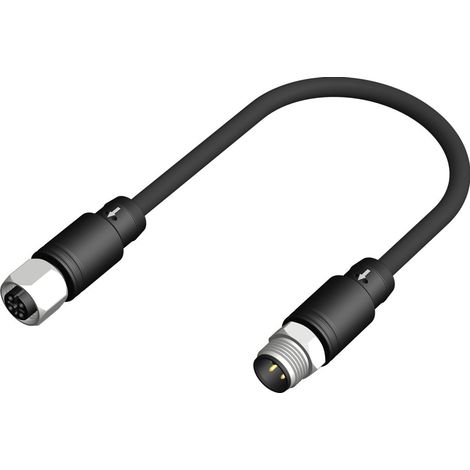 Connecteur industriel pré-câblé RS PRO 4 conducteurs , M12 Femelle vers Fiche mâle droite, 5m ( Prix pour 1 )