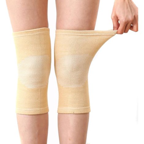 1 paire Unisex Non-trace Silicone Knee Pads-Knee Brace Support Sleeve Leg Support Brace Pads Kneecap pour les sports d'extérieur Volleyball Basketball Dance Cycling Climbing Yoga (1/5)