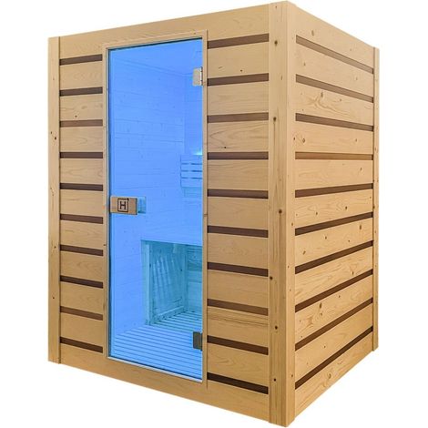 Sauna Eccolo a 2 posti - Pacchetto completo - stufa da 3,5 kW e pietre incluse