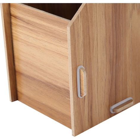 Étagère de bureau DIY en bois avec design de chat perforé - Organisateur de magazines et documents (1/5)