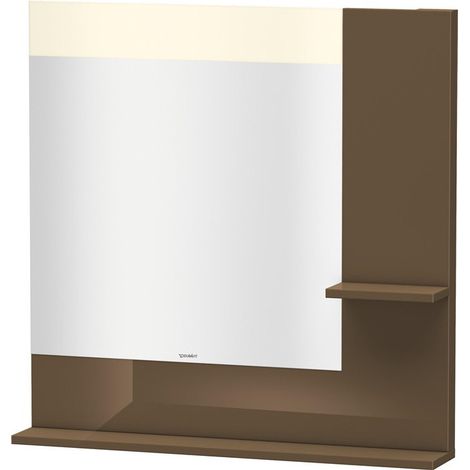 Miroir DuravitVERO 142x800x800m avec éclairage brun olive haute brillance