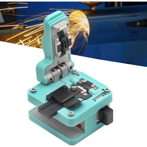 Cliveuse de fibres optiques à fusion à chaud verte, cliveuse de câbles optiques de haute précision, ensemble d'outils de machine d'épissure de fibres optiques, lames, entièrement automatique. (1/5)