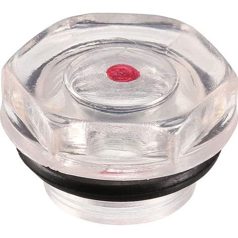 Niveau d'huile Compresseur d'air Jauge Bouchon Voyant d'Huile Indicateur Raccord Viseur à Filetage 1/2 PT en Plastique Transparent (1/3)