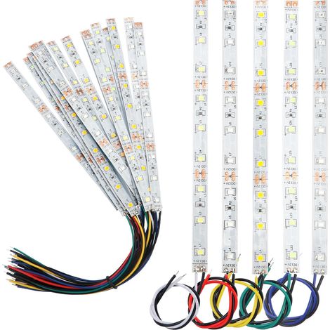 Lot de 15 bandes LED 150 mm, 12-18 V, 2335 SMD, blanc/rouge/jaune/bleu/vert (1/5)