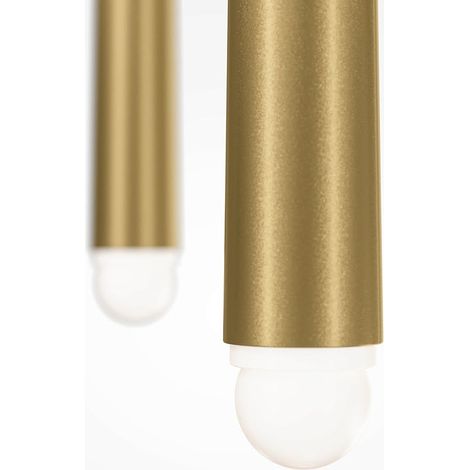 Suspension design dorée LED - 3 tiges verticales AURORA (1/2)