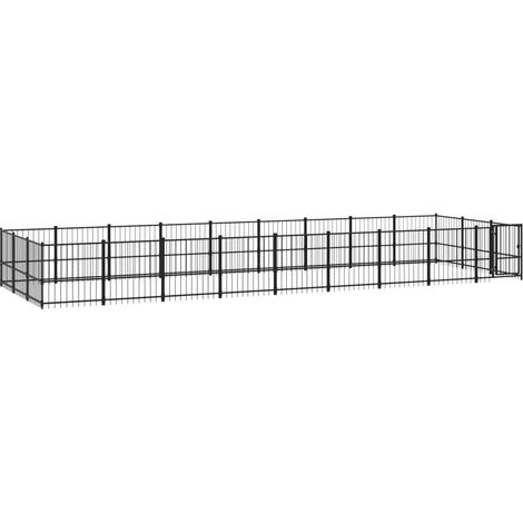Maison Exclusive - Gabbia per Cani da Esterno in Acciaio 25,4 m² (1/5)