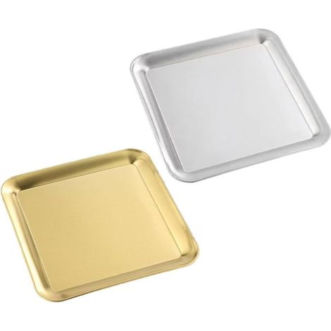 Plateau en acier inoxydable KICHOUSE 2 pièces avec design poli - Plateaux de cuisson polyvalents pou (1/4)