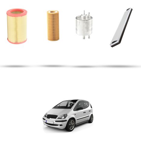 Kit tagliando 4 filtri compatibile con Mercedes A (W168) 210 103kw dal 2002 (1/5)