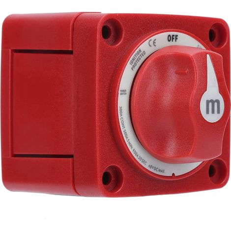 Battery Switch, Battery On/Off Switch DC 1248V, Battery Cut Isolator Switch with Power Button for Yacht Boat Truck Bus Car Motorcycle (1/5)