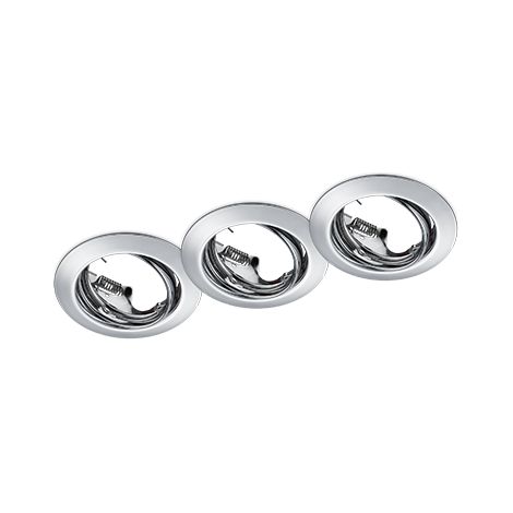 Faretti da Incasso Rotondi Orientabili Cromati 3W 8per8 cm Kit 3 Pz Jura GD Trio (1/2)