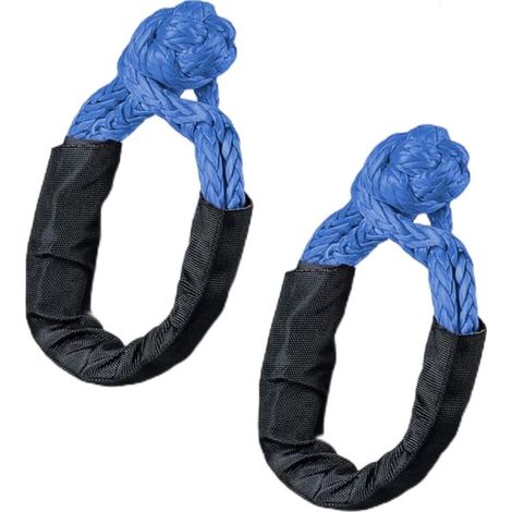 Manilles, 2 Pièces Manilles Souples Portables pour Remorquage Tout-Terrain avec Manchon de Protection,Cordes de Remorquage,Résistance à la Rupture de 17 t pour Tout-Terrain (1/5)
