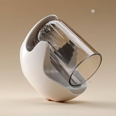 Porte-brosse à dents avec gobelet, gobelet magnétique simple pour bain de bouche, porte-brosse à dents mural (1/5)