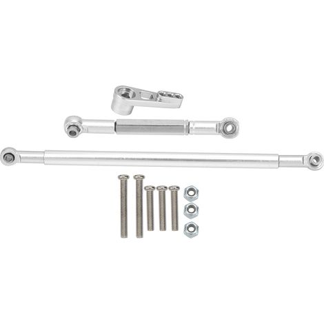 Bras de direction en alliage d'aluminium pour voiture RC 1/12 MN86K, tige de liaison de direction argentée (1/5)