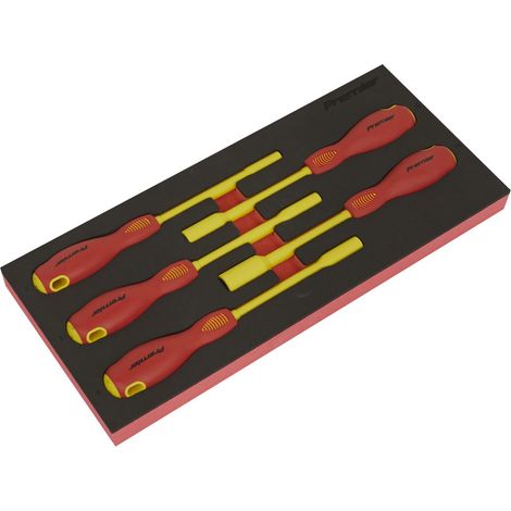 Sealey TBTE08 Premier Insulated Nut Driver Set with Tool Tray 5pc - VDE Approved (1/5)