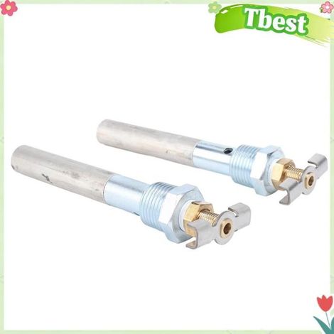 Paquet de 2 tiges d'anode de chauffe-eau pour camping-car, tige d'anode en aluminium et magnésium NPT de 4,5' x 1/2' de (1/4)