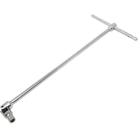 Chiave Bussola 9 Mm Doppio Snodo Testa Snodabile Maniglia A T Lunga 44 Cm (1/2)