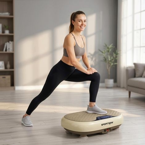 Plataforma Vibratoria con 20 Niveles de Velocidad 3 Programas Pantalla LED Control Remoto para Hacer Ejercicio en Casa (1/5)