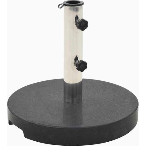 Pied de parasol rond en granit noir de 20 kg (1/5)