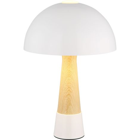 Globo - lámpara de mesa - PAULIN - beige - metal - Ø 25cm - E27 - (1/5)