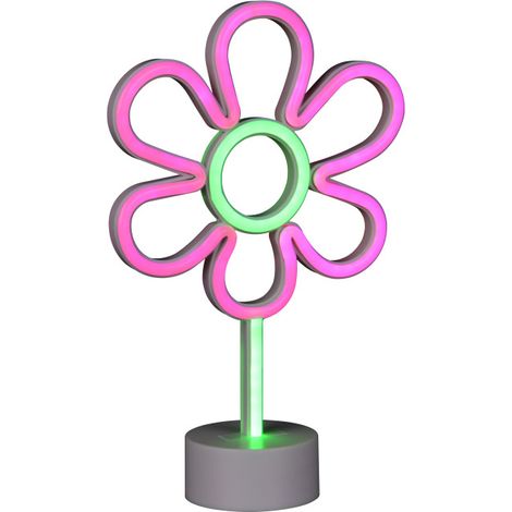 Reality LED-Tischleuchte Rose Fun 21 x 31 cm bunt weiß Lampen (1/3)