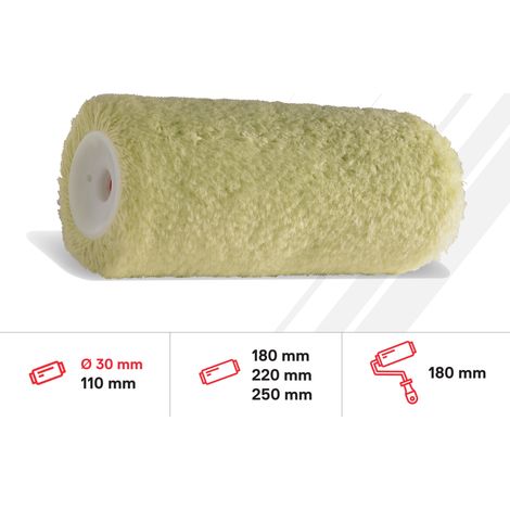 L'Outil Parfait – Manchon pour rouleau façade méché 180mm – Très absorbant pour peinture épaisse – Bords biseautés pour finition parfaite – 973580