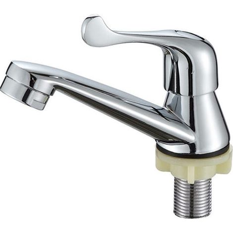 Robinet de lavabo simple avec vanne de dérivation rapide robuste pour comptoir, monotrou 1/4 de pouce