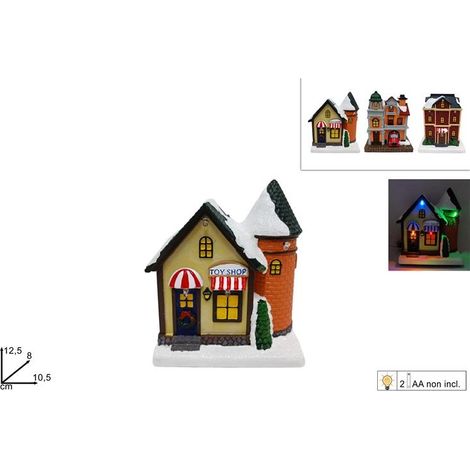 1 Pezzo Decorazione Natale Giostrina Scenario con Luci e Musica 2 Decori
