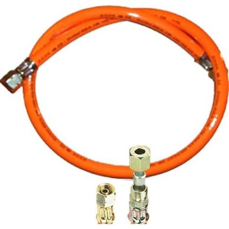 Tuyau de gaz propane avec raccord à anneau de coupe 1/4" gauche X 8 mm (standard, 80 cm)