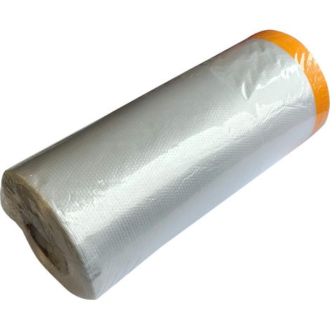 Abdeckfolie 270cm x 20m mit Maler Krepp auf Rolle zum Abkleben (1/5)