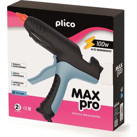 Pistola de cola termofusible plico max pro 100w