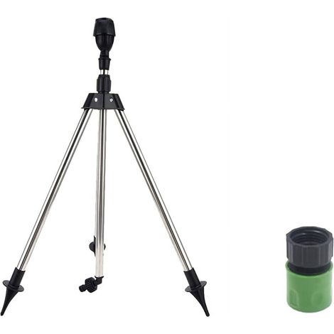 Arroseur Tripode Pivotant - 360° Réglable - Pour Pelouse Jardin Cour - Acier Inoxydable et Plastique - 1 Pièce (1/5)