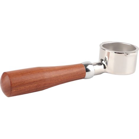 51-mm-Siebträger, doppelseitiger Kaffeefilter, bodenloser Ersatz für Kaffeemaschine EC0310, Modell E, säureroter runder Stiel (1/5)