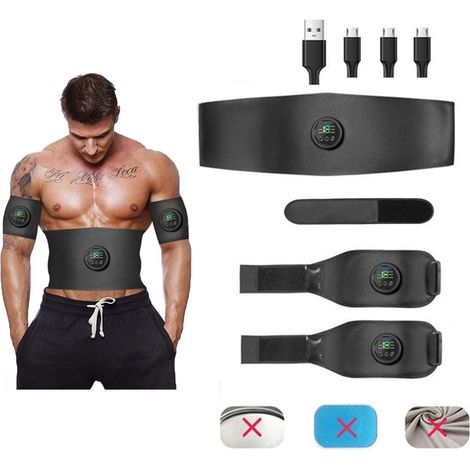 Stimulateur Musculaire USB Rechargeable 6 Modes pour Abdos - Entraînement Fitness et Gym (1/5)