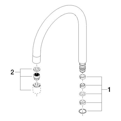 Dornbracht 90282221301-08 Bec de robinet Pièces de rechange