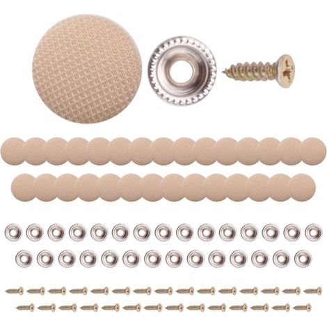 30 Pièces Boutons de Fixation pour Toit de Voiture Rivets à Pression Tissu Plafond Garniture Automobile Réparation Beige (1/4)