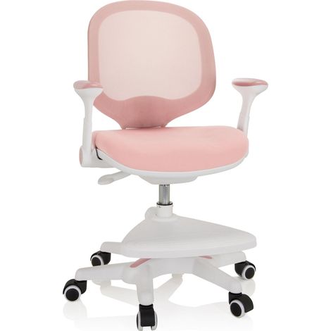 Kinderstuhl / Kinderschreibtischstuhl KID ERGO mitwachsend Stoff/Netzstoff rosa hjh OFFICE (1/5)