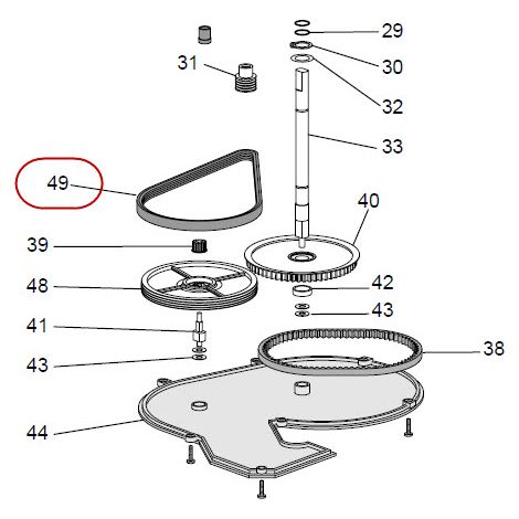 COURROIE REP 49 POLY-V 381 J4 POUR PETIT ELECTROMENAGER DELONGHI - 5320410129 (1/2)