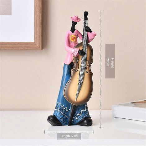 Lot de 2 figurines de musiciens de jazz vintage en résine (1/5)