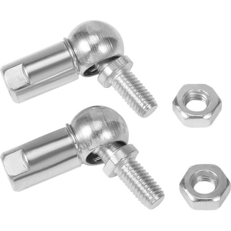 CS13 Stem End Ball Bearing with Stud Left Hand Female Thread M8x1.25 Right Hand Male Thread M8x1.25 Self-Lubricating Carbon Steel Ball Socket Stamped 2pcs (1/4)