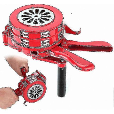Tragbare Handkurbel-Sirene mit Aluminiumgehäuse, faltbarer Notfallalarm in Rot (1/4)