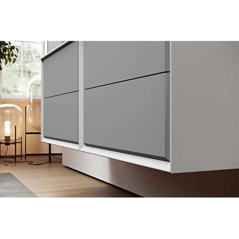 Mobile Bagno Bellagio105 cm SospesoGrigio Nuvola Base 4 cassetti - Lavabo in Resina (1/5)