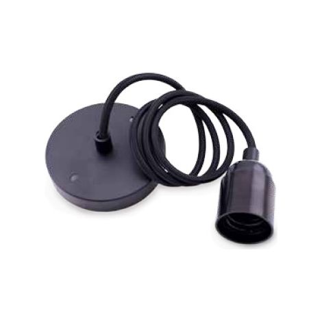 Pendelleuchtenhalter 1M schwarzes Kunststoffkabel GSC 0704712