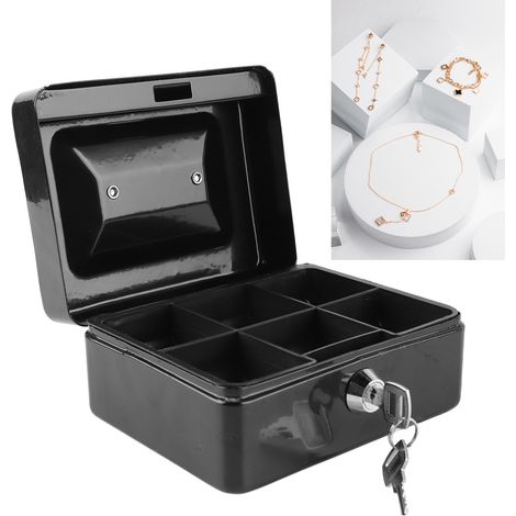 Neue kleine tragbare Aufbewahrungsbox, kreativ und niedlich, mit Schlüssel, ideal zur Aufbewahrung im Auto oder zu Hause. (1/5)