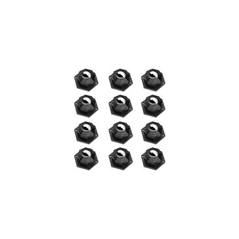 12 pièces Roulettes pour Meubles Adhésives Roulette Charge Lourde Roulette Pivotante avec Vis pour Petits Meubles, Boîte de Rangement, Étagères (Noir) (1/5)