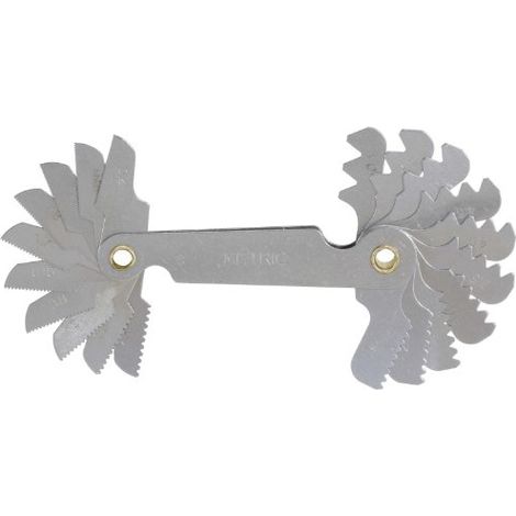 Ks Tools – Jauge de filetage 22 pièces en acier trempé – Dimensions en pouces – Pour mesures précises de filetages intérieurs et extérieurs - D263882