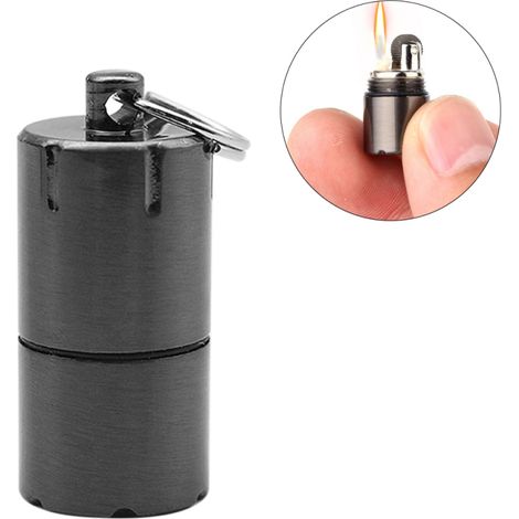 Irovami Briquet porte-clés mini étanche pour allume-feu, idéal pour la survie en extérieur et les situations d'urgence. (1/5)