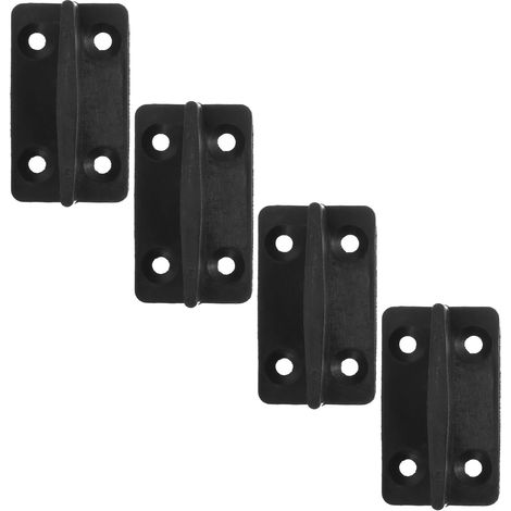 Guide à Noir Coulissante Plastique Inférieur de Porte Installation 4pcs Résistant L'usure Facile pour Portes de Placard Grange pour Usage Domestique (1/5)